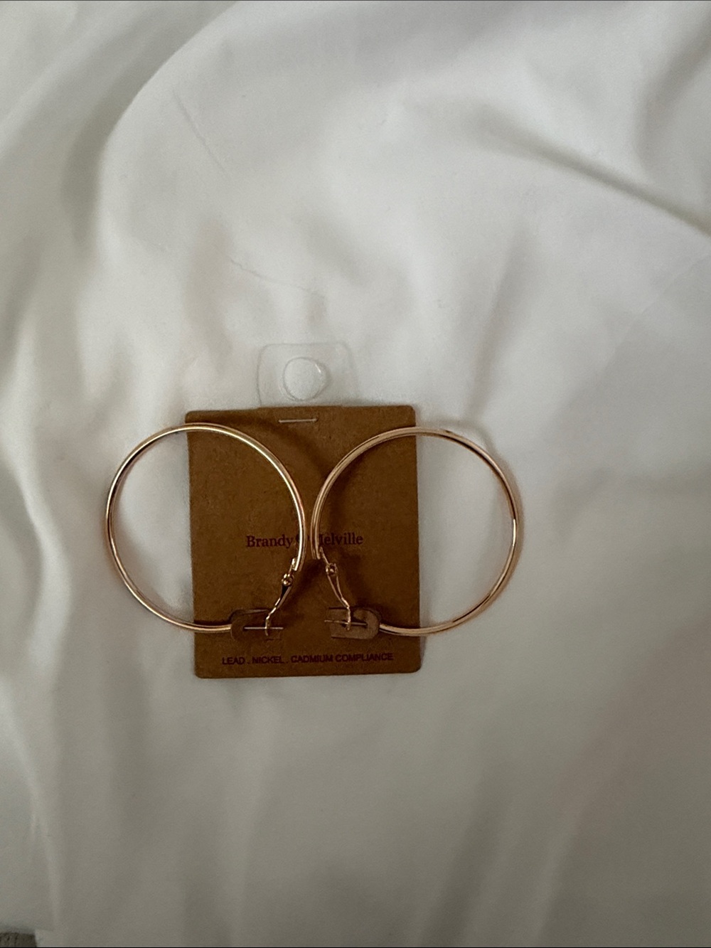 Brandy Melville Rose Gold Large Hoop Earrings